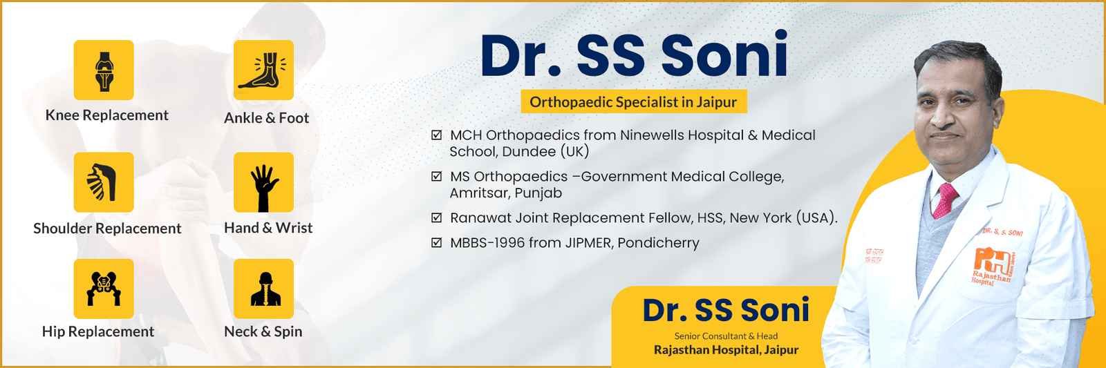 Best Orthopedic Doctor in Jaipur Dr. SS SONI